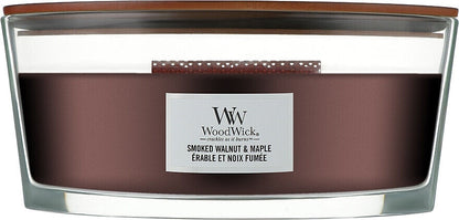 WOODWICK SMOKED WALNUT & MAPLE Scented Ellipse Jar Candle 453g 16oz