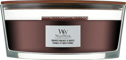 WOODWICK SMOKED WALNUT & MAPLE Scented Ellipse Jar Candle 453g 16oz