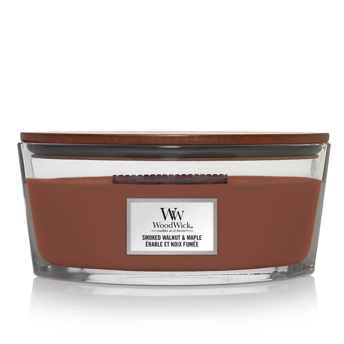 WOODWICK SMOKED WALNUT & MAPLE Scented Ellipse Jar Candle 453g 16oz