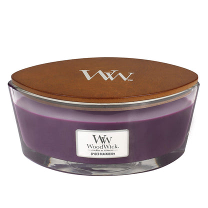 WOODWICK SPICED BLACKBERRY Scented Ellipse Jar Candle 453g 16oz