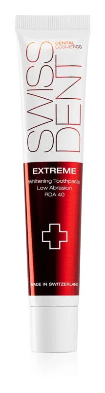 2 SWISSDENT Extreme Whitening Toothpaste Low Abrasion RDA40 50ml