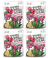 4 VERI BERI RASPBERRY 100% Natural Vegan Sugar Free Gummy Stripes 50g 1.7oz
