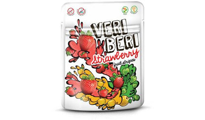 10 VERI BERI CHERRY 100% Natural Vegan Gummy Stripes Sugar Free 50g 1.7oz