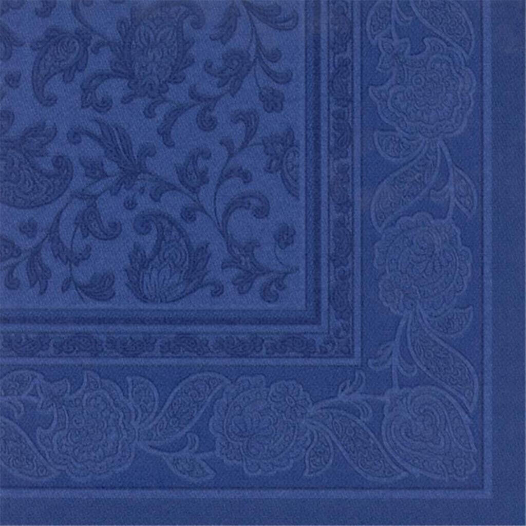 Napkins ROYAL Collection 1/4 Fold DARK BLUE Ornaments 40 x 40 cm 15.75 x 15.75in