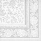 Napkins ROYAL Collection 1/4 Fold WHITE Ornaments 40 x 40 cm 15.75 x 15.75in
