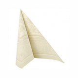 Napkins ROYAL Collection 1/4 Fold CHAMPAGNE Ornaments 40 x 40 cm 15.75 x 15.75in
