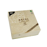 Napkins ROYAL Collection 1/4 Fold CHAMPAGNE Ornaments 40 x 40 cm 15.75 x 15.75in