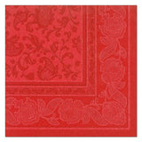 Napkins ROYAL Collection 1/4 Fold RED Ornaments 40 x 40cm 15.75 x 15.75in