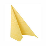Napkins ROYAL Collection 1/4 Fold YELLOW Ornaments 40 x 40cm 15.75 x 15.75in
