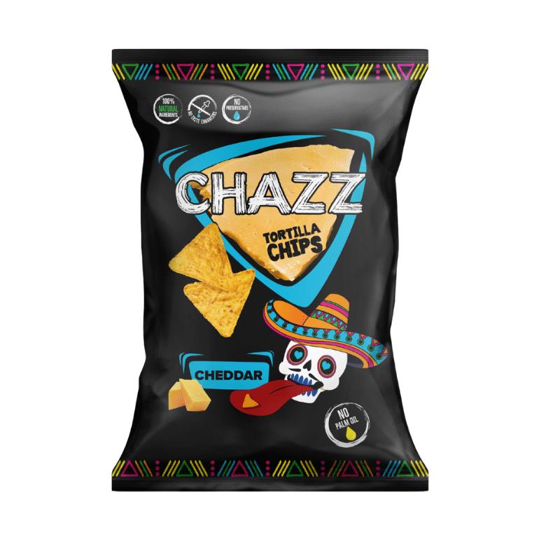 3 CHAZZ CHEDDAR Flavor Tortilla Chips Crisps Snacks 100g 3.5oz