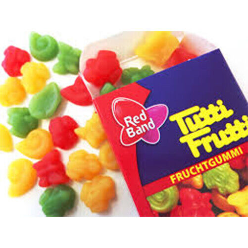 10 RED BAND TUTTI FRUTTI Fruit Flavor Jelly Candy Pastilles Gummy Gift 15g