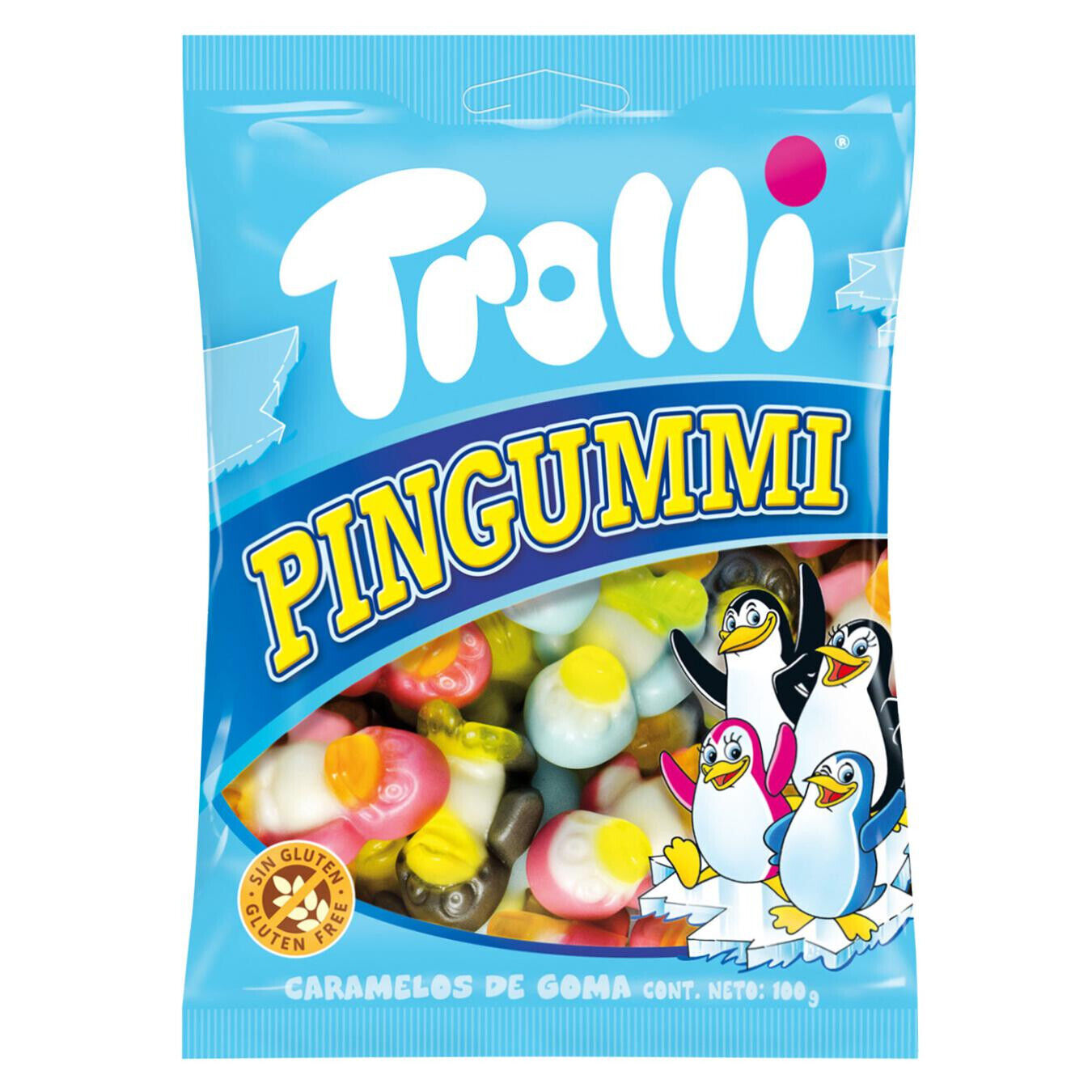 8 TROLLI PINGUMMI Natural Gummies German Sweets Candy Penguin Shape 175g 6.1oz