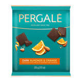 PERGALE Dark Chocolate Bar with Almonds & Orange European Sweets 200g 7.05oz