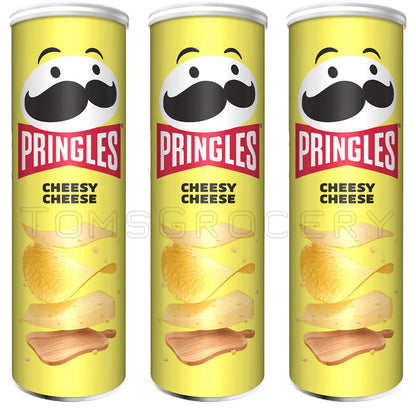 3 PRINGLES CHEESY CHEESE Flavor Potato Chips Snacks 165g 5.8oz