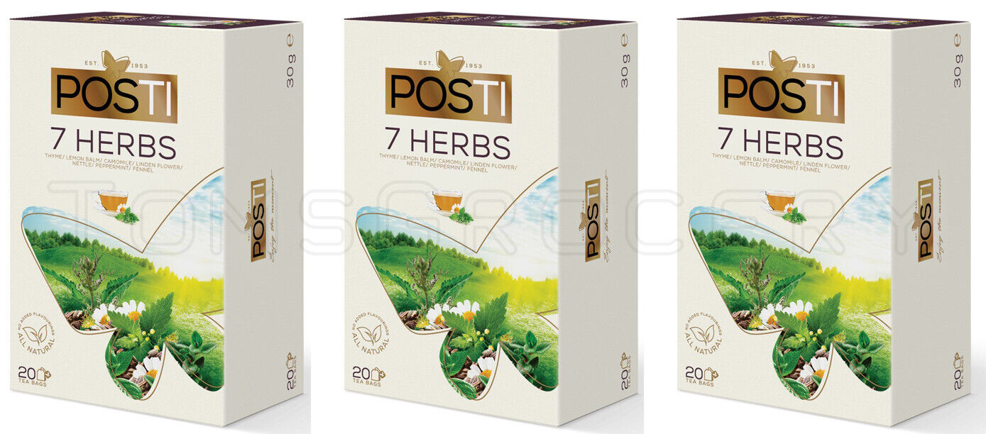 3 POSTI 7 HERBS NATURAL Herbal Infusion Tea 60 servings