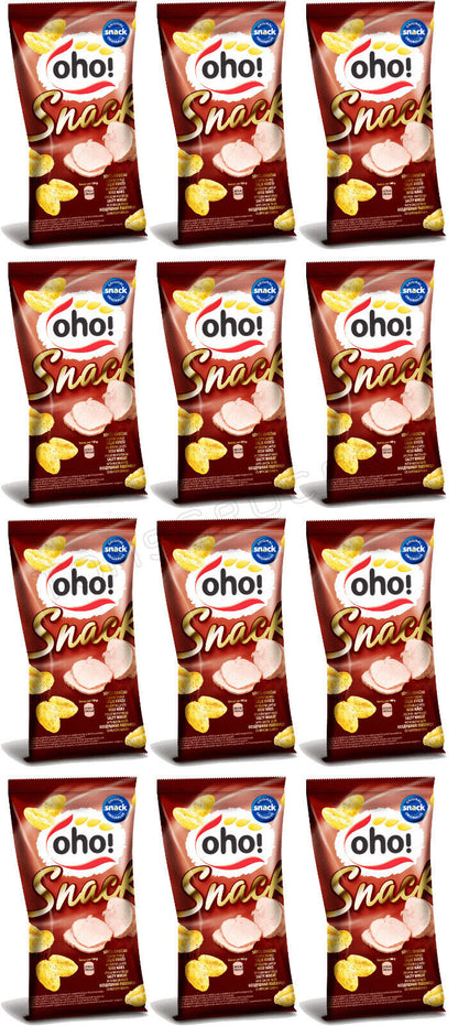 12 OHO BACON Flavor Puffed Salty Wheat Snacks Crisps 35g 1.23oz