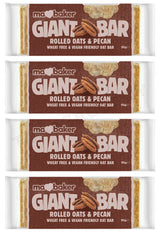 4 MA BAKER GIANT BAR Rolled Oats & Pecan Vegan Cereal Bars 90g 3.17oz