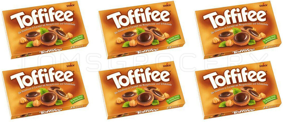 6 TOFFIFEE Chocolate Candies With Creamy Caramel Nougat European Sweets 125g