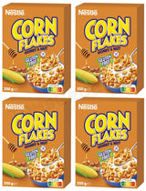 NESTLE CORN FLAKES Honey & Nut Flavor Breakfast Cereal 4 x 350g