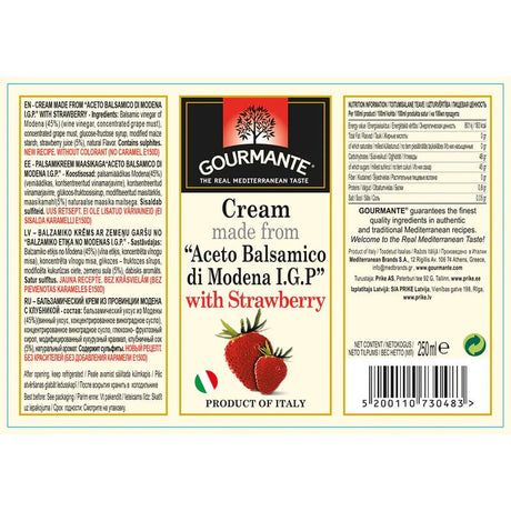 GOURMANTE Sauce Cream made from "Aceto Balsamico di Modena I.G.P" with Strawberry 250ml