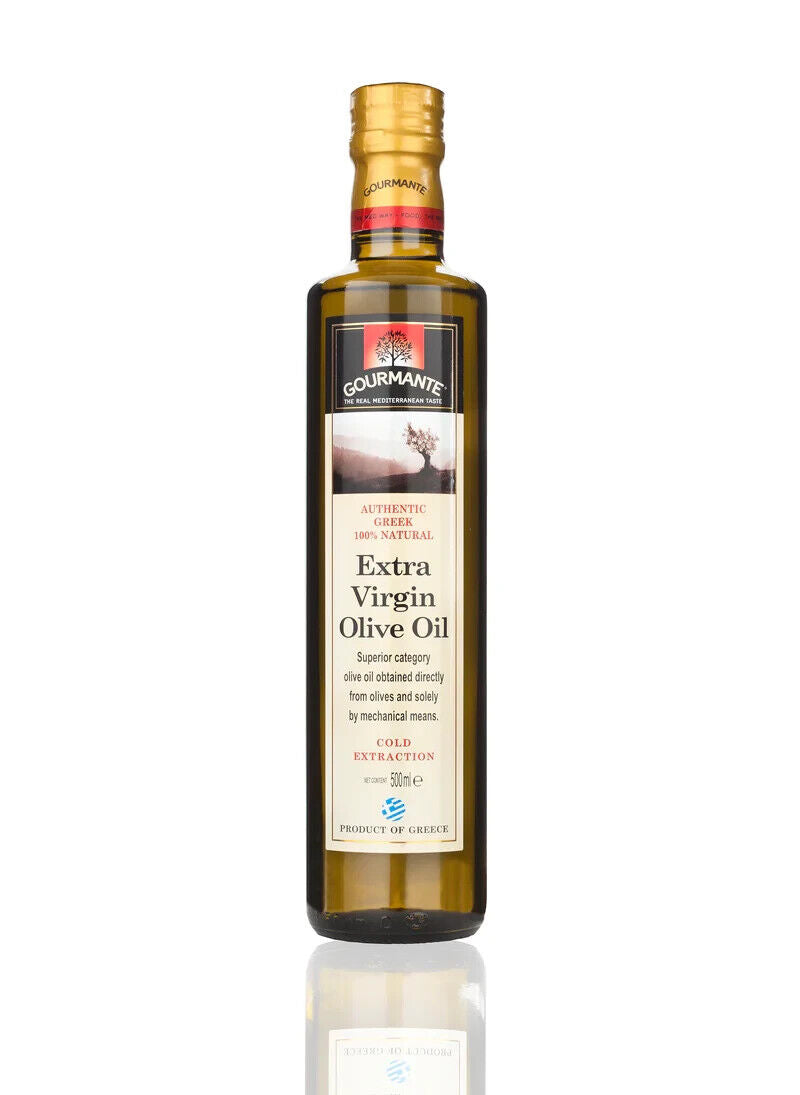 GOURMANTE EXTRA VIRGIN OLIVE OIL Glass Bottle 500ml 16.9fl oz