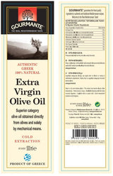 GOURMANTE EXTRA VIRGIN OLIVE OIL Glass Bottle 500ml 16.9fl oz