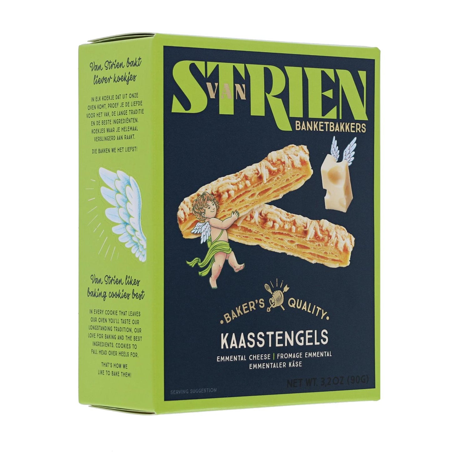 VAN STRIEN Straws Emmental Flavor Premium Butter Cookies Snacks Box 90g 3.1oz