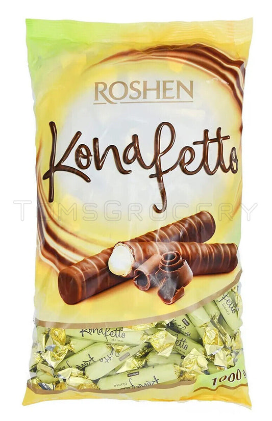 ROSHEN KONAFETTO Wafer Sticks with Milk Filling Ukrainian Sweets 1kg (35oz)