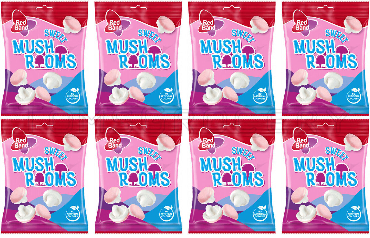 8 RED BAND SWEET MUSHROOMS Gummi Candy Snacks Sweets Gummies 100g 3.5oz