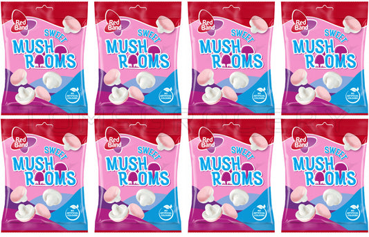 8 RED BAND SWEET MUSHROOMS Gummi Candy Snacks Sweets Gummies 100g 3.5oz