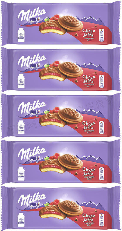 5 MILKA CHOCO JAFFA Cookies with Raspberry Jelly Filling 147g 5.2oz