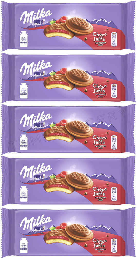 5 MILKA CHOCO JAFFA Cookies with Raspberry Jelly Filling 147g 5.2oz