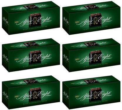 6 NESTLE AFTER EIGHT Mint Chocolate Thins Sweets 200g 7.05oz