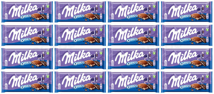 16 MILKA OREO Milk Chocolate Bars with Biscuit Pieces German Sweets 100g 3.5oz