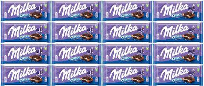 16 MILKA OREO SANDWICH Alpine Milk Chocolate Bar Sweets Candy 92g 3.2oz