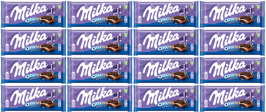 16 MILKA OREO SANDWICH Alpine Milk Chocolate Bar Sweets Candy 92g 3.2oz