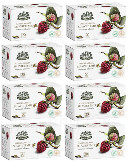 8 NATURAL ORGANIC RASPBERRY Flavor Herbal Infusion Tea Boxes Zolynelis
