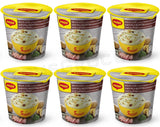 6 MAGGI BACON & CROUTONS Instant Mashed Potato Puree Quick Prep Buckets 53g