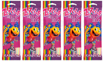10 ZOZOLE Hello Zelo Sugar Coated Rainbow Belts Novelty Gummi Candy 75g