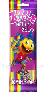 10 ZOZOLE Hello Zelo Sugar Coated Rainbow Belts Novelty Gummi Candy 75g