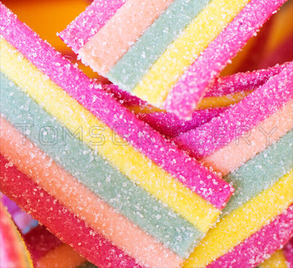 10 ZOZOLE Hello Zelo Sugar Coated Rainbow Belts Novelty Gummi Candy 75g