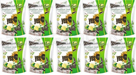 10 YES LEMON Flavor Spiced Roasted Sunflower Seeds European Snacks 150g 5.3oz