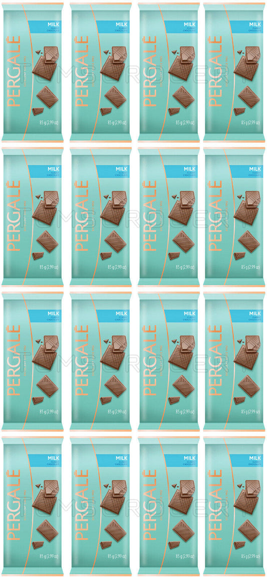 16 PERGALE CLASSIC MILK CHOCOLATE Bars European Candy Sweets 85g 3oz