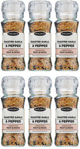 6 SANTA MARIA ROASTED GARLIC & PEPPER Spice Mix Grinder For Meat & Pasta 80g