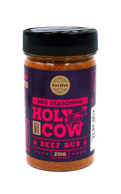 3 HOLY COW BBQ Seasoning 100% Natural Beef Rub Spice Mix 210g 7.4oz