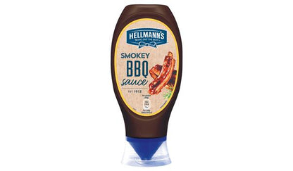 3 HELLMANNS SMOKEY BBQ Sauce Bottles 430ml 14oz