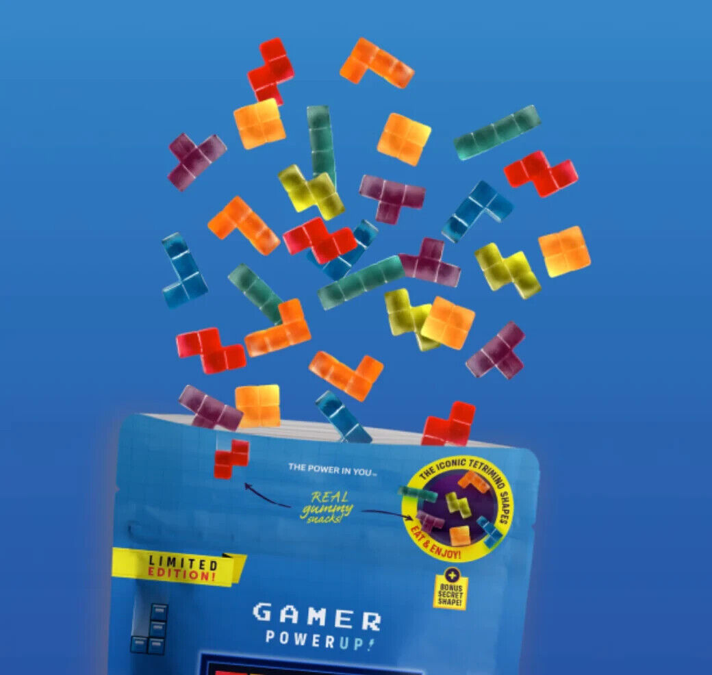 TETRIS Gamer Gummies Fruity Flavors Gluten Free Candy Sweets Treats