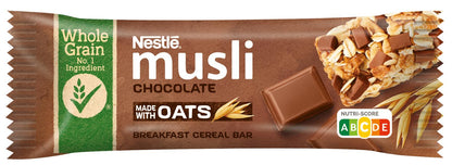24 NESTLE MUSLI Chocolate Wholegrain Healthy Breakfast Cereal Bars 35g 1.23oz