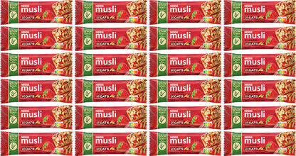 24 NESTLE MUSLI STRAWBERRY Wholegrain Healthy Breakfast Cereal Bars 35g 1.23oz
