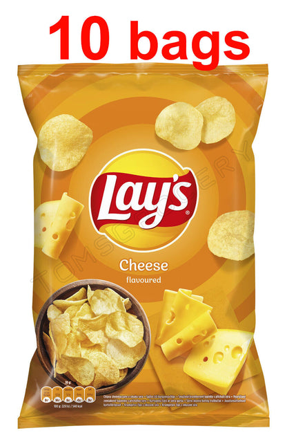 10 LAYS CHEESE Flavor Potato Chips Snacks Crisps 130g 4.6oz